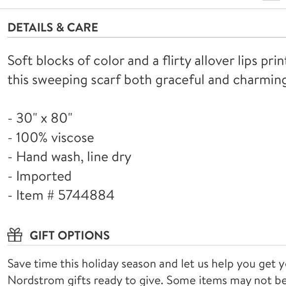 💋💋Kate spade Valentine’s lips kiss oblong scarf - Picture 7 of 7